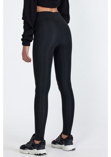 Kadın Şardonlu Toparlayıcı Yüksek Bel Polarlı Siyah Tayt indirimleri