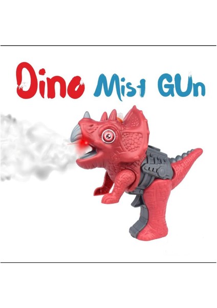 Tuengi Store Işıklı Sesli Oyuncak Kırmızı Dinazor Buhar Püskürten Buhar Çıkaran Dinozor T-Rex