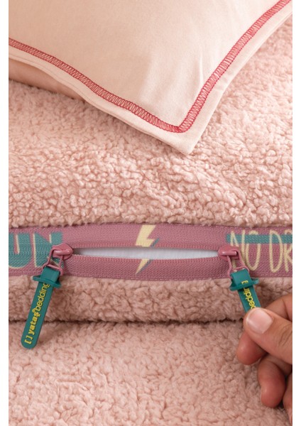 Coverme Drama Çift Kişilik Battaniye Nevresim Takımı - Pudra modelleri