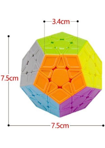 Qiyi Qiheng Megaminx 3x3 12 Yüzlü Speed Küp Zeka Küpü Sabır Küpü Profesyonel Rubik Küp