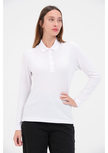 Bayaz Kadın Regular Fit Uzun Kollu Polo