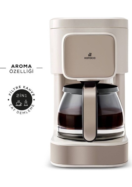 Just Coffee Aroma 2 In 1 Filtre Kahve ve Çay Demleme Makinesi Latte