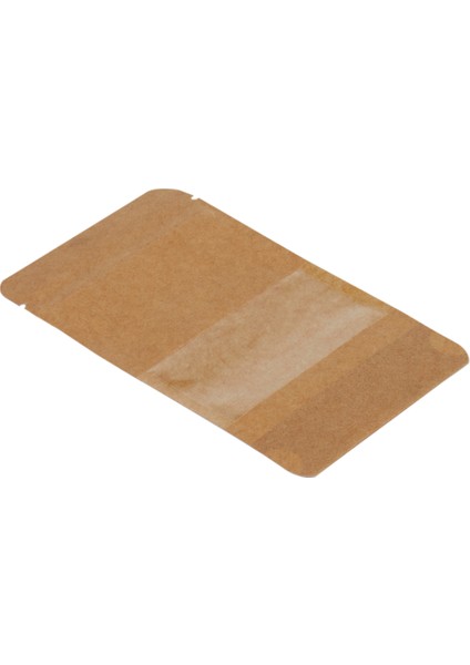 8,5x14,5x2,5 Cm-100 Adet Kraft Dar Pencereli Doypack