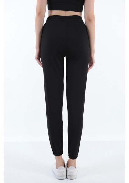 Kadın Yüksek Bel Cepli Bel Paça Lastikli Dalgıç Kumaş Şardonlu Eşofman Altı indirimleri