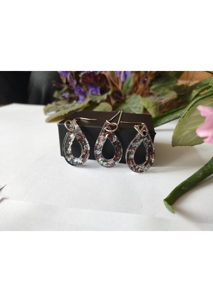 Su Damlası Figürlü Kolye ve Küpe Takı Seti