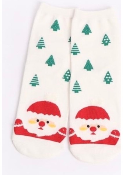 5 Çift Yılbaşı Christmas Noel Renkli Patik Çoraplar Seti indirimleri