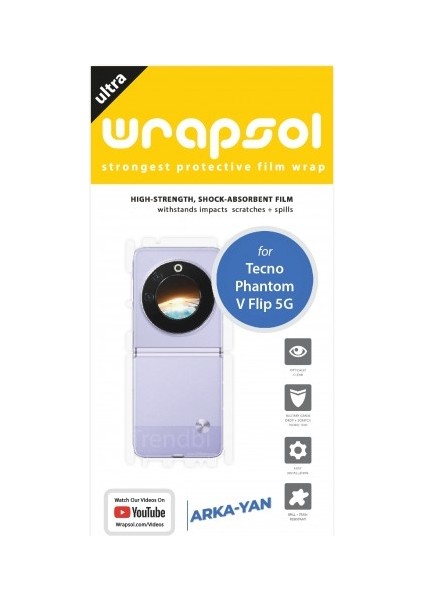 Tecno Phantom V Flip 5g Arka ve Yan Koruyucu Poliüretan Film fiyatları