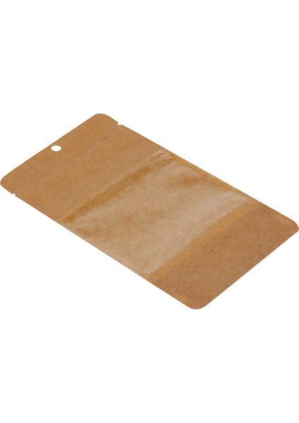 11x18,5x3,5 Cm-200 Adet Kraft Geniş Pencereli Doypack