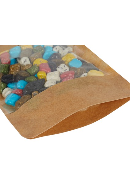 11x18,5x3,5 Cm-200 Adet Kraft Geniş Pencereli Doypack modelleri