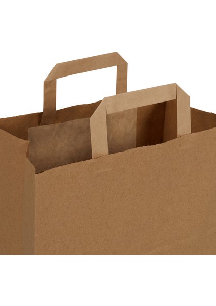 28x29x16-25 Adet Düz Saplı Kraft Çanta
