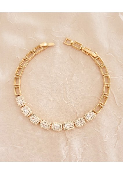 Xupıng Zirkon Taşlı Gold Baget Bileklik fiyatları