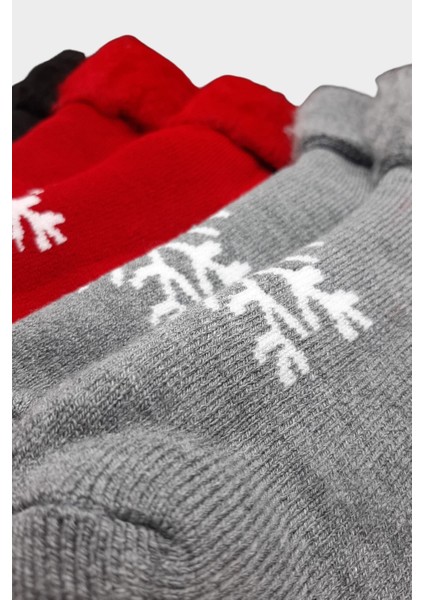 3'lü Set Kar Desen Içi Şardonlu Termal Patik Çorap indirimleri