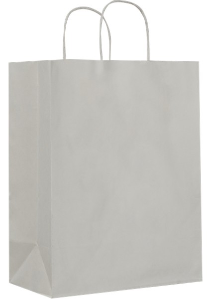 25x12x31-25 Adet Burgu Saplı Beyaz Kraft Çanta fiyatları