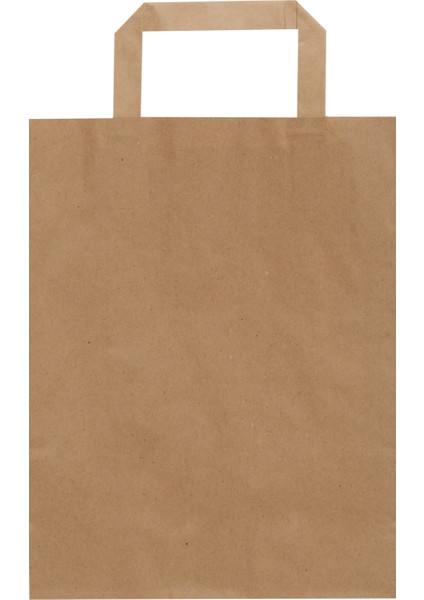 22x27x10-100 Adet Düz Saplı Kraft Çanta