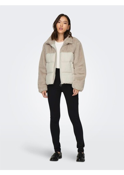 15292945 Onlwanja Fur Puffer Mıx Jacket cc Otw