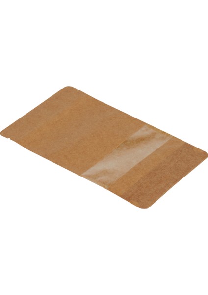 13x22,5x3,5 Cm-3000 Adet Kraft Dar Pencereli Doypack