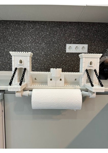 KemX3D Duvara Monte Kağıt Rulo Havlu Standı - Orta Çağ - Peçetelik