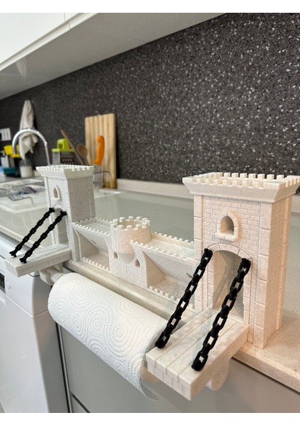 KemX3D Duvara Monte Kağıt Rulo Havlu Standı - Orta Çağ - Peçetelik