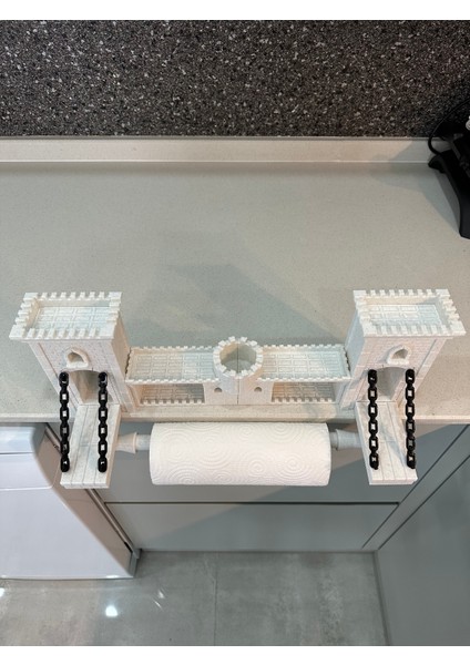 KemX3D Duvara Monte Kağıt Rulo Havlu Standı - Orta Çağ - Peçetelik
