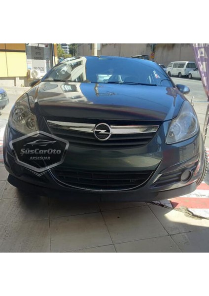 ŞüsCarOto Aksesuar Opel Corsa D 2006-2014 Uyumlu Üniversal Astra H Lip Esnek Ön Lip 2 Parça Tampon Altı Dil Karlık Ön Ek