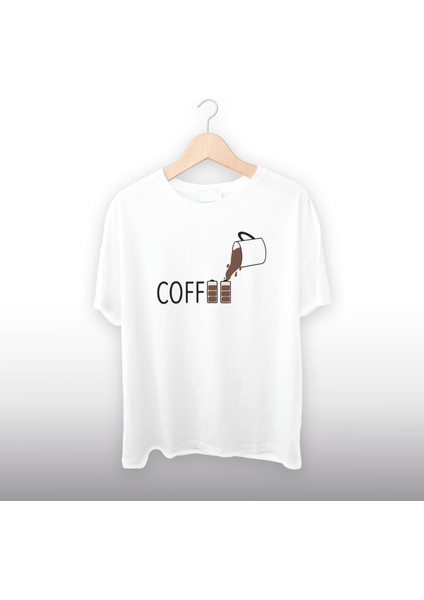 Kahve Ile Enerji Temalı Unisex Tişört