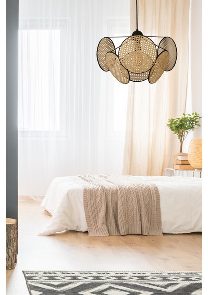 Hera Silindir 6 Lı Rattan Avize
