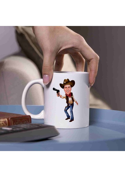 Kovboylara Özel Karikatürlü Kupa Bardak