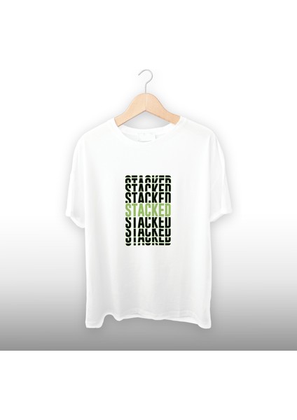Stacked Yazılı Unisex Tişört