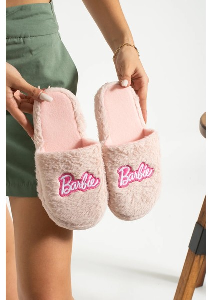 Ipek Barbie Önü Kapalı Kadın Kız Çocuk Genç Peluş Ev Terliği