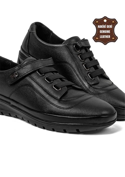 7666 Kadın Deri Casual Ayakkabı Siyah modelleri