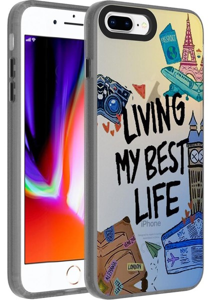 Apple iPhone 7 Plus Kılıf Desenli Dragon Sert Kapak