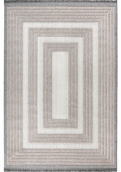 Olivia Bej %100 Polyester Bukleli Dokuma Makine Halısı Oturma Odası Salon Mutfak Halısı 80 x 300