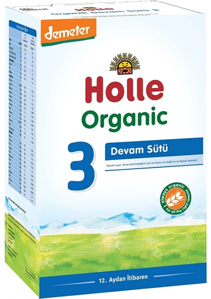 Organik Devam Sütü 3 600 gr