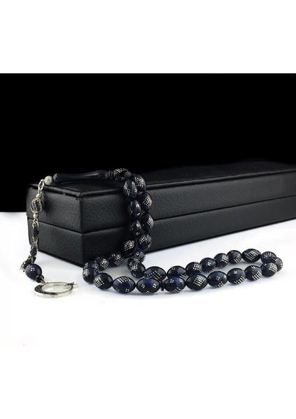 Gümüş Işlemeli Özel Tasarıma Ateş Kehribar Tesbih fiyatları