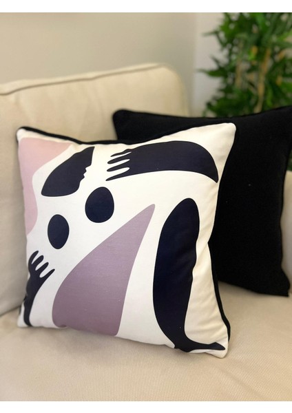 Tuğçe Demir Home Desıgn Geometrik Kadın Desen Dekoratif Kırlent Kılıfı 43X43 fiyatları