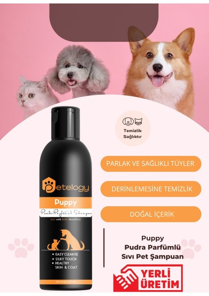 Puppy Pudra Parfümlü Pet Şampuanı 250 ml