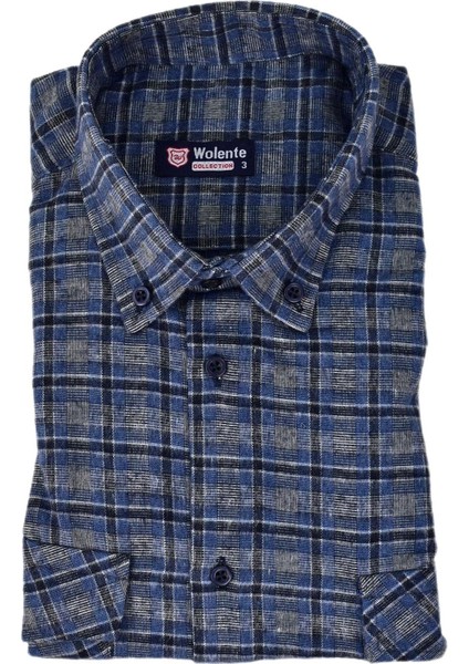 Erkek Pamuklu Kışlık Çift Cepli Kapaklı Gömlek BGLST03168