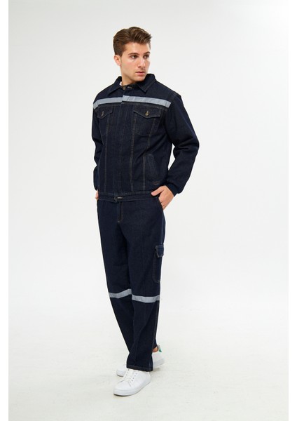 İş Takımı Kot Taşlanmış Pamuk Kapitoneli Reflektörlü fırsatları