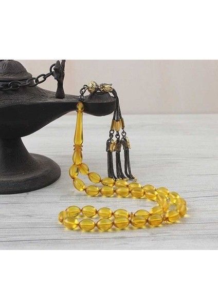 Rodaj Kaplama Gümüş Püsküllü Ateş Kehribar Tesbih fiyatları