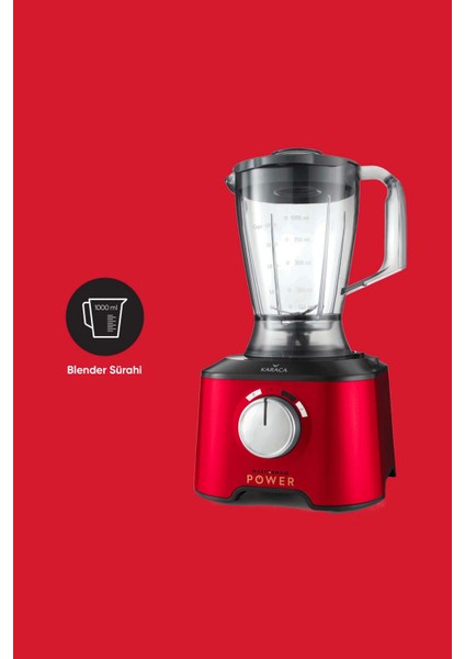 Mastermaid Power Multifunctional 10 In 1 Imperial Red Mutfak Robotu, Blender Seti 2000W