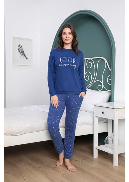 Kadın Bisiklet Yaka Kışlık Termal Cepli Bilek Manşetli/lastikli Pijama Takımı fiyatları