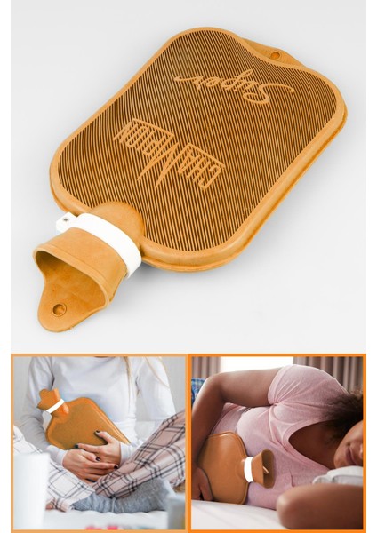 Kauçuk Sıcak Su Torbası Turuncu 2,5 lt