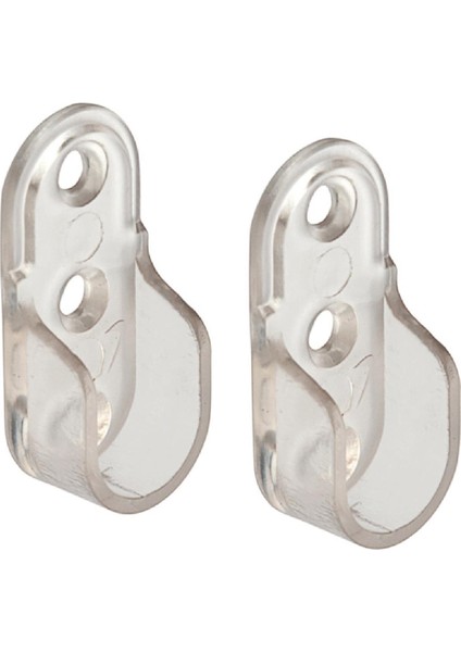 Oval Boru Askı Flanşı Dolap Elbise Askı Asma Aparatı Elemanı Plastik Aparat 45 mm (2 Adet)