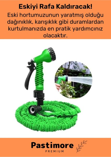 Dayanıklı Kırılmaz 3 Modlu Uzayan Bahçe Sulama Araç Yıkama Hortumu 30 Metre modelleri