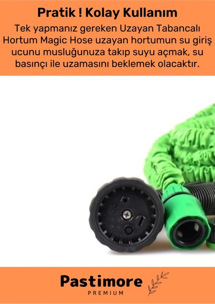 Dayanıklı Kırılmaz 3 Modlu Uzayan Bahçe Sulama Araç Yıkama Hortumu 30 Metre indirimleri
