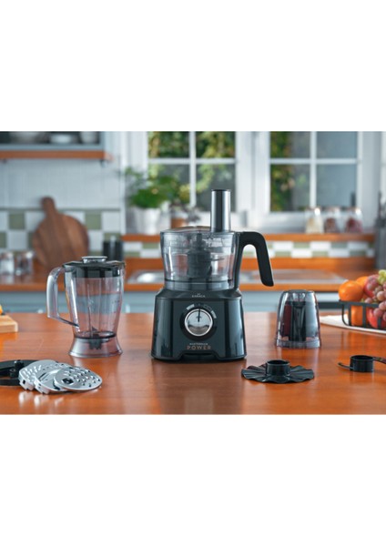 Mastermaid Power Multifunctional 10 In 1 Shiny Black Mutfak Robotu, Blender Seti 2000W