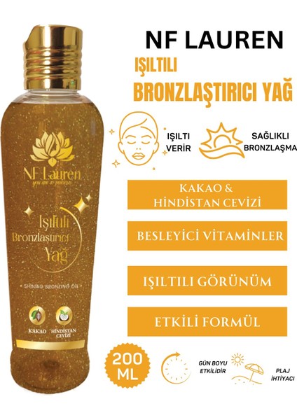 Işıltılı Bronzlaştırıcı Yağ 200 ml