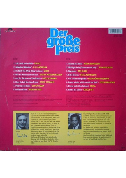 Der Große Preis • Wim Thoelke Präsentiert Die Super Schlager Parade 1986/87 Vinly Plak Alithestereo