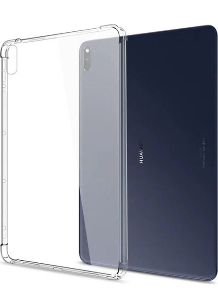 Huawei T5 Uyumlu Köşe Korumalı Nitro Antişok Şeffaf Tablet Kılıfı