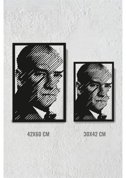 Ahşap Tablo Duvar Dekoru Wall Art - Atatürk Model 01